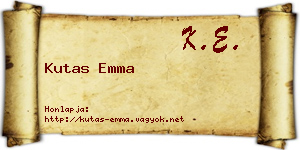 Kutas Emma névjegykártya
